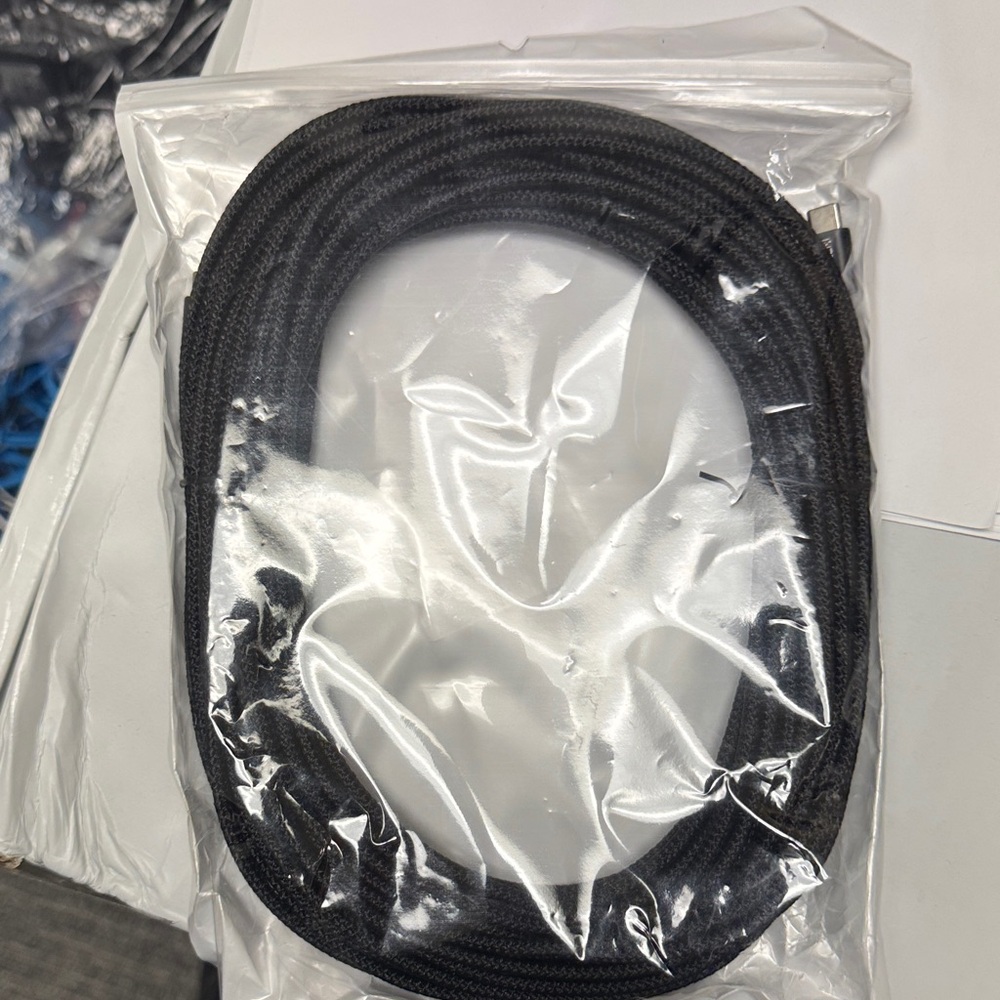 Braided Nylon USB-C Charging Cable - Black 50 ft